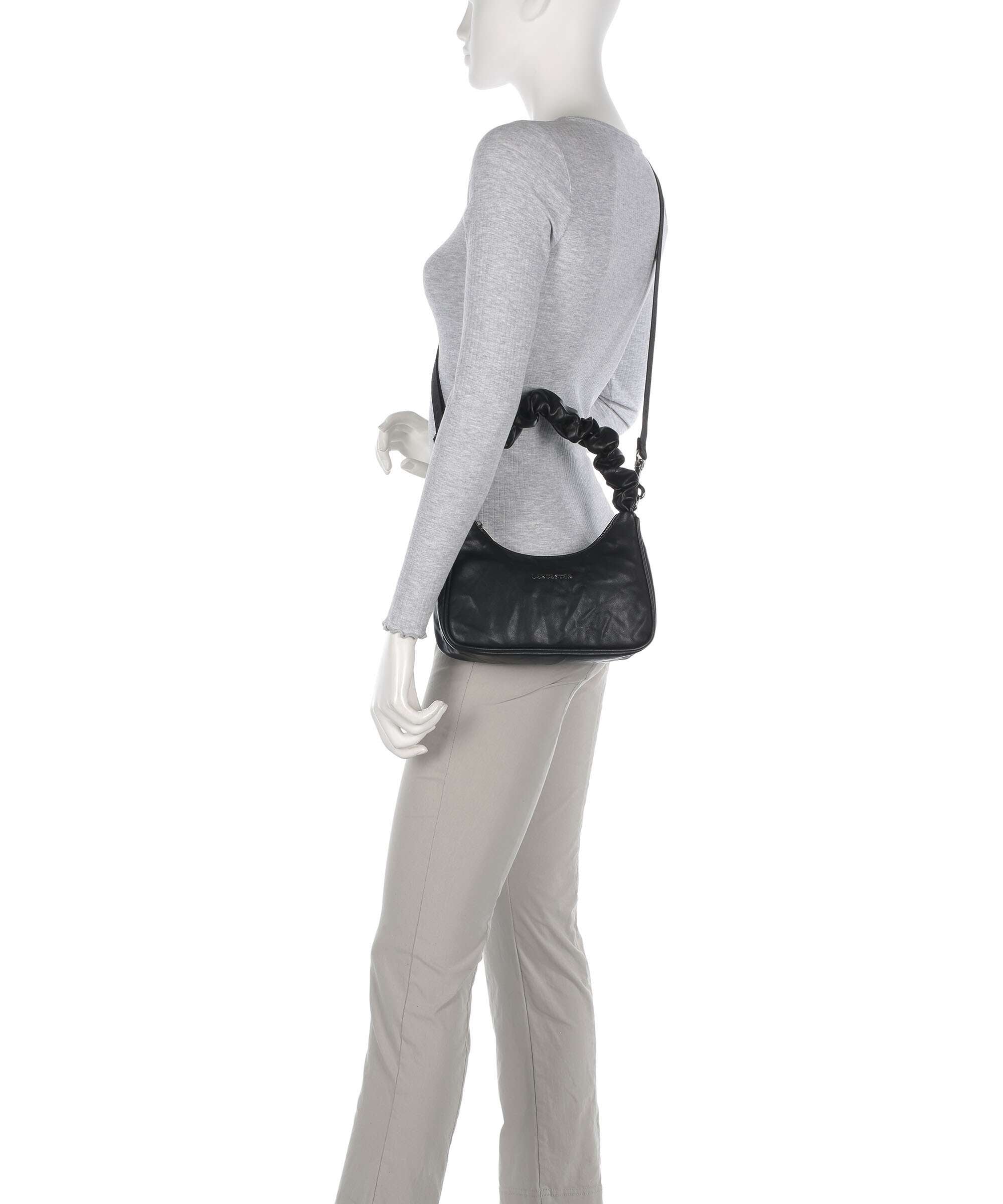 Lancaster Actual Froissé Shoulder bag noir