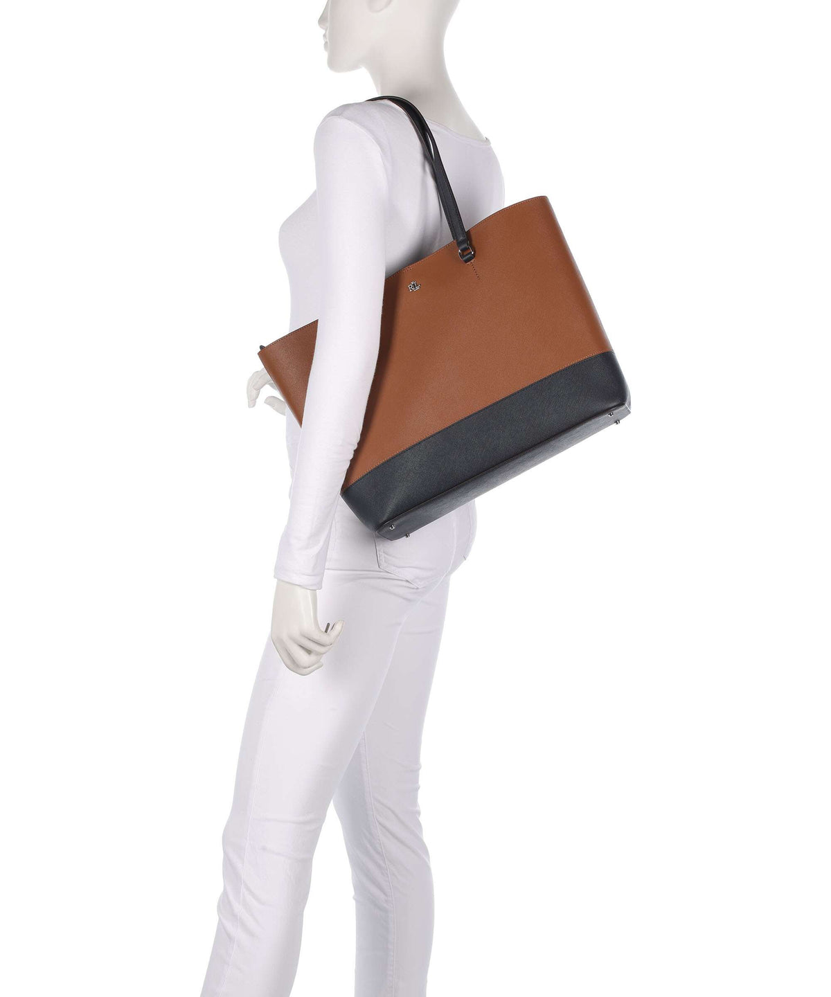 Lauren Ralph Lauren Karly Large Tote bag lauren tan/lauren navy