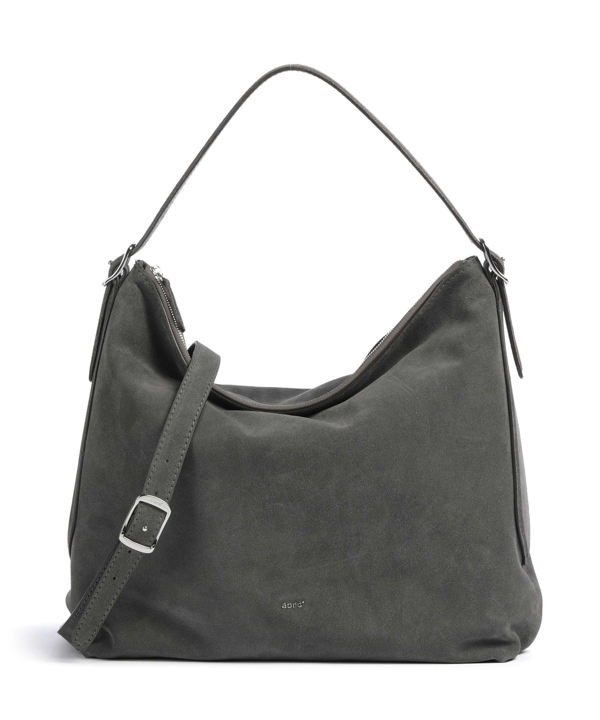 Abro Suede Carina Hobo bag grey