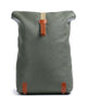 Brooks England Pickwick Cotton Canvas Large Rolltop Backpack sage green/honey details