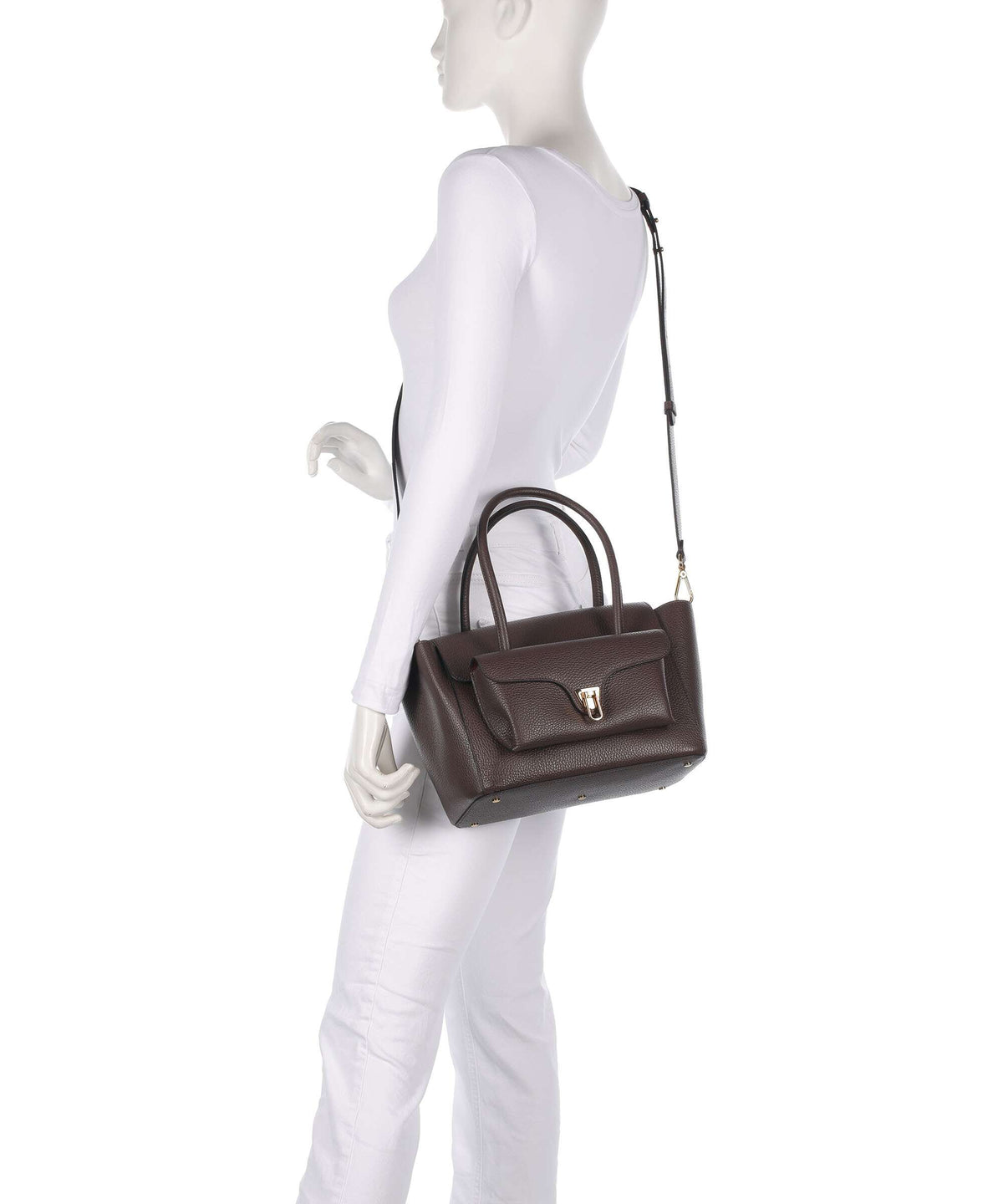 Coccinelle Beat Double Handbag brunette