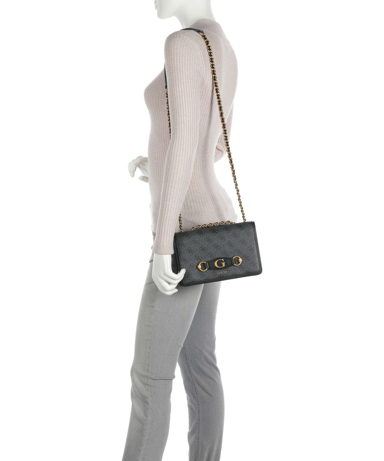 Guess Izzy Shoulder bag coal logo