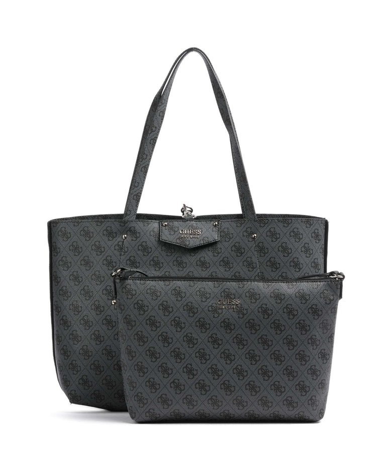 Guess Brenton Eco Tote bag coal logo