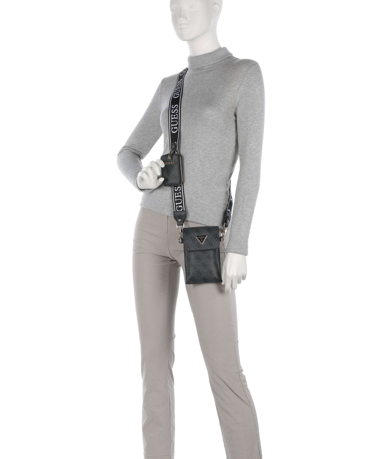 Guess Latona Phone bag coal logo