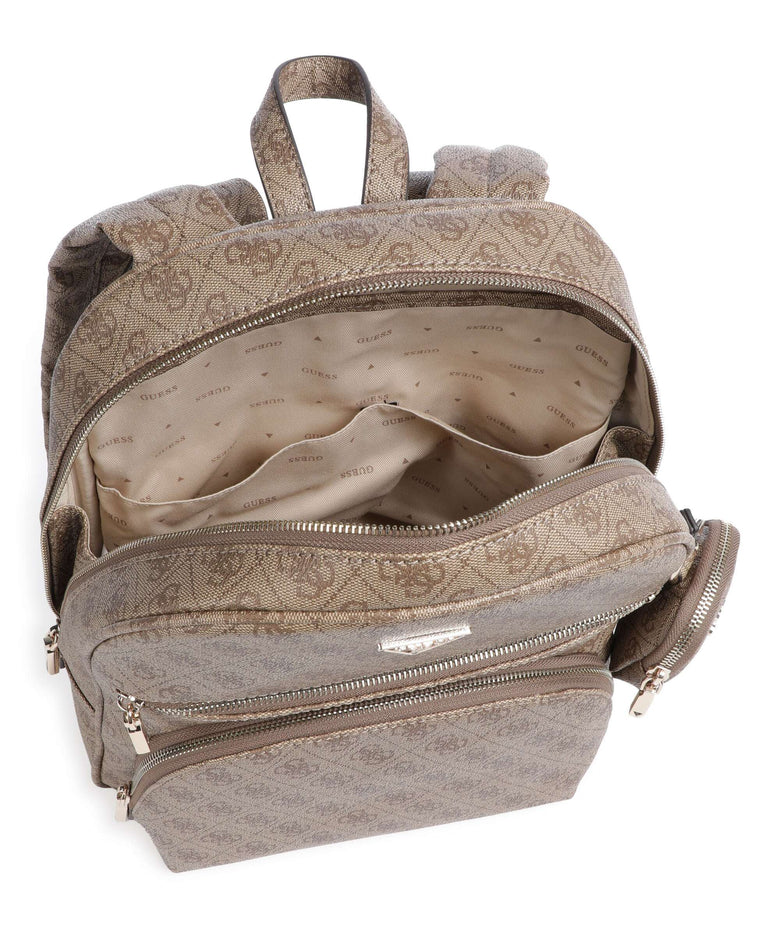 Guess Power Play Backpack latte logo