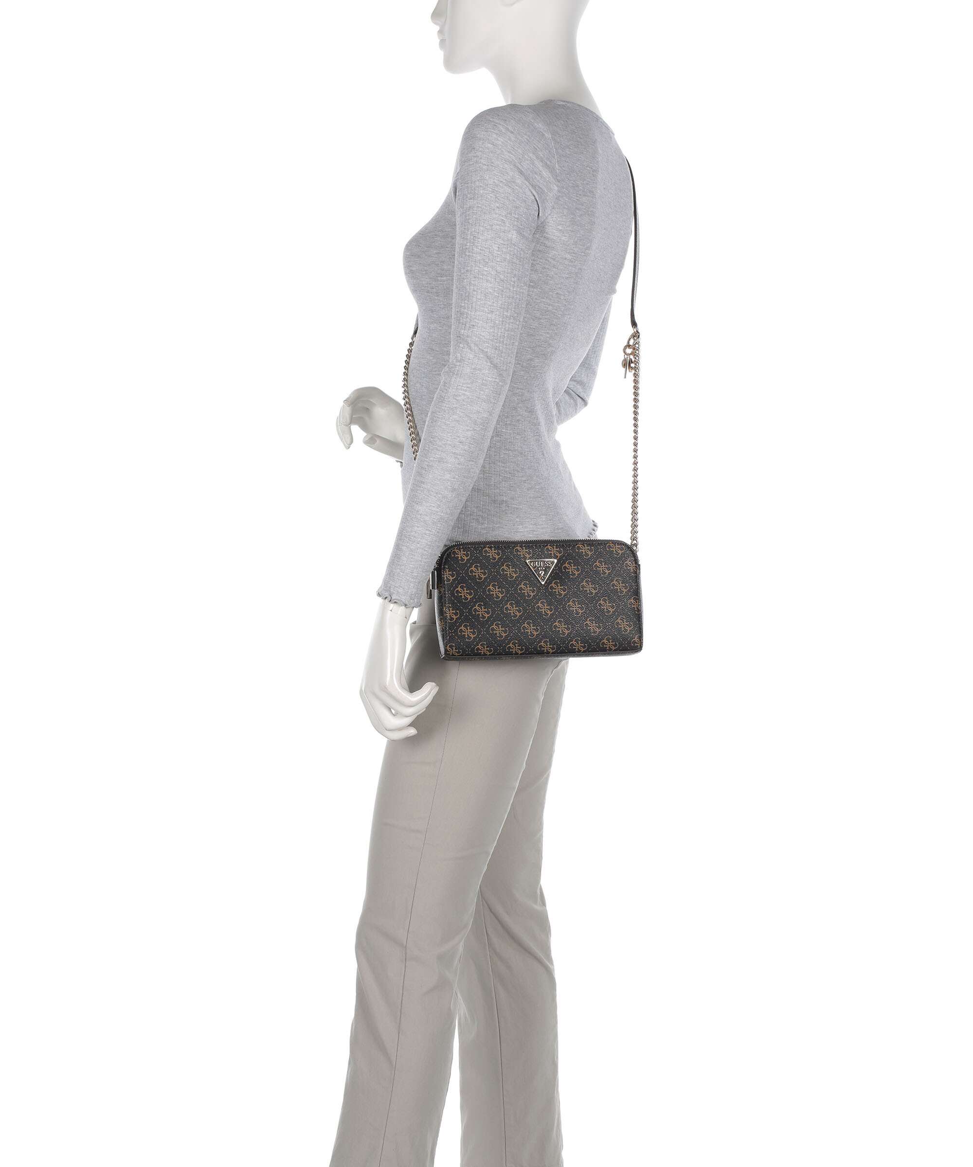 Guess Erica Eco Crossbody bag brown logo