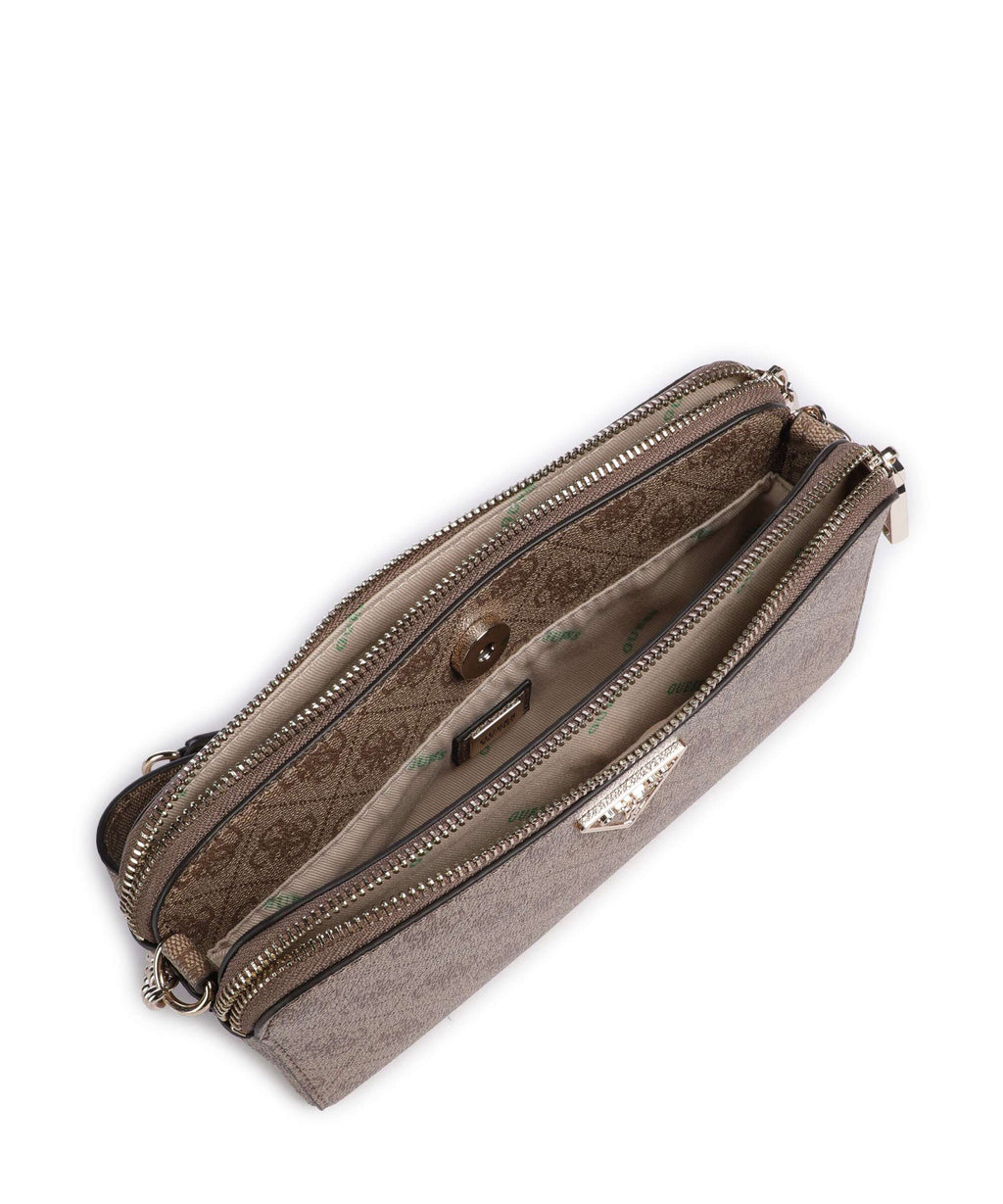 Guess Erica Eco Crossbody bag latte logo