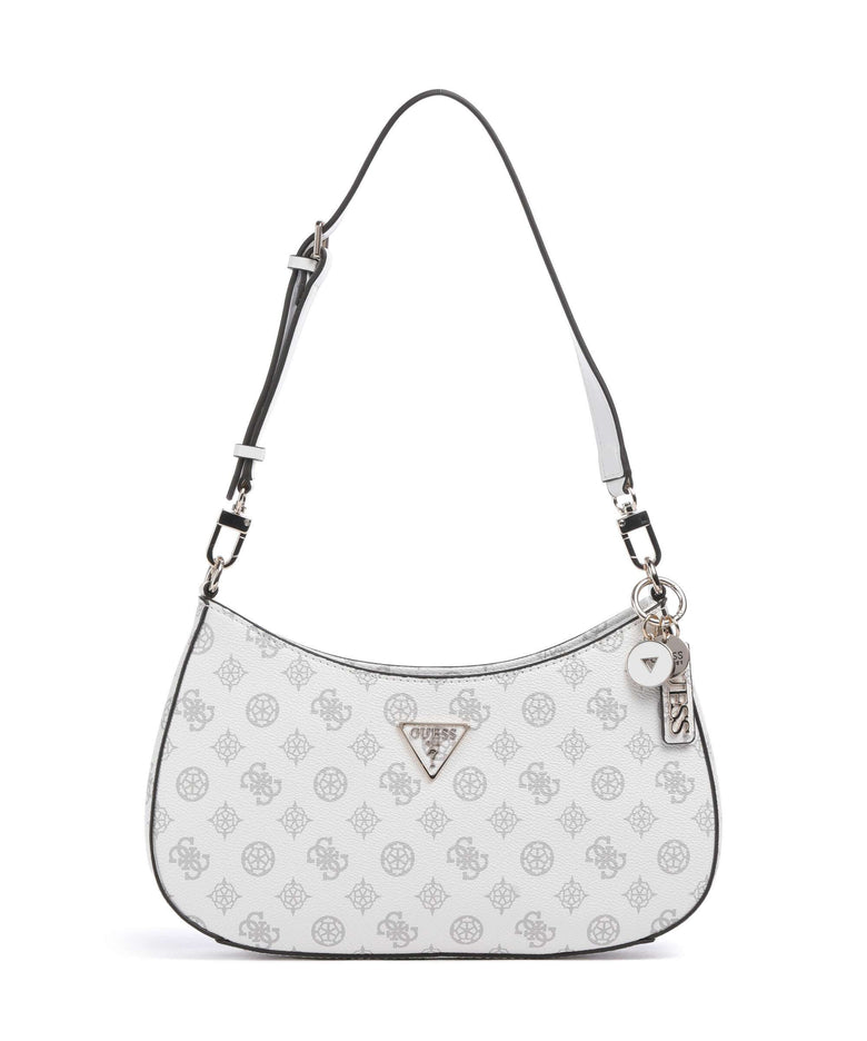 Guess Noelle Printed Peony Shoulder bag white logo