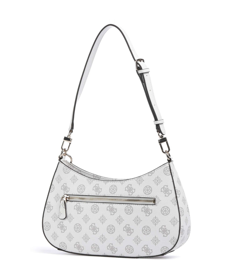 Guess Noelle Printed Peony Shoulder bag white logo