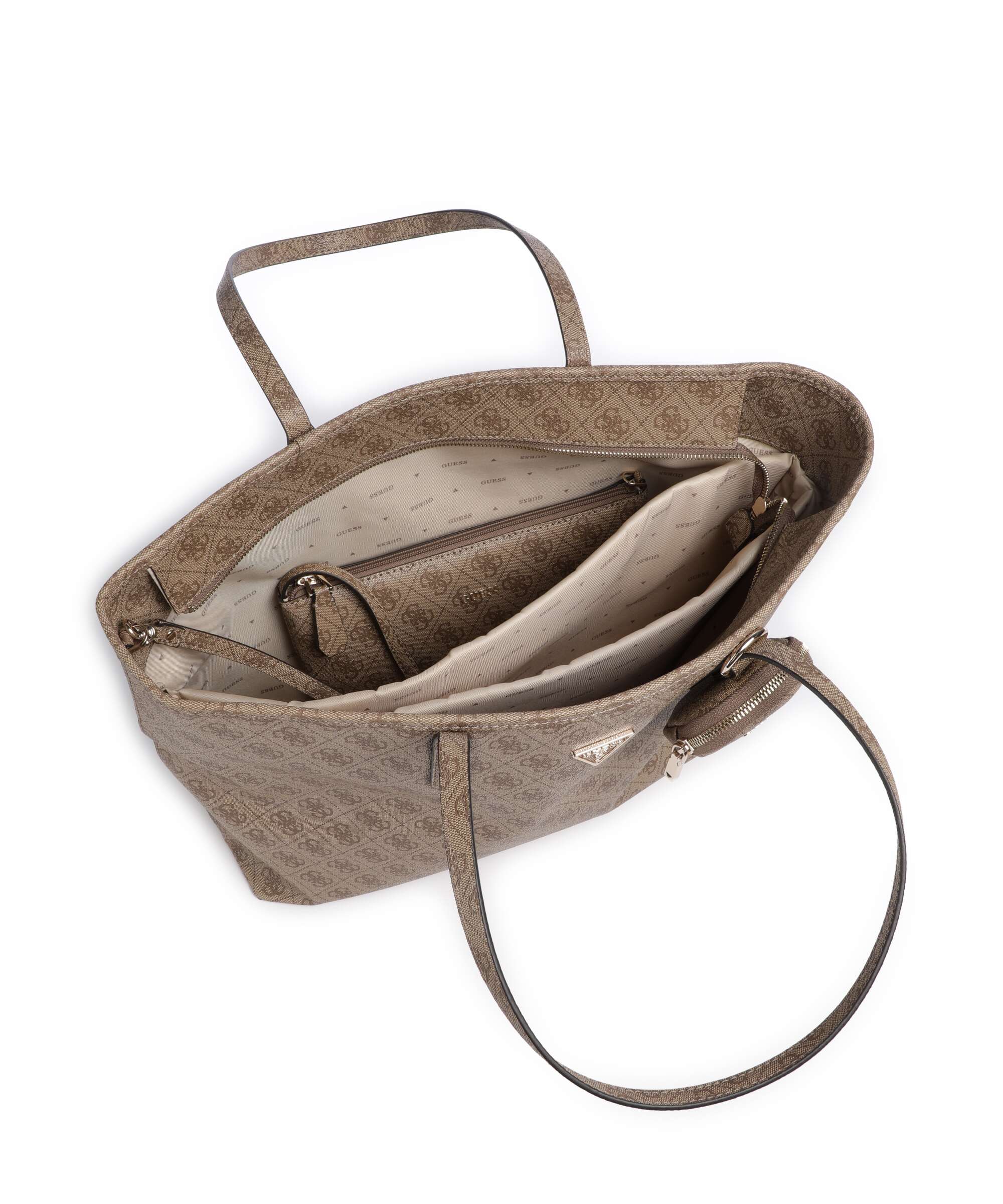 Guess Power Play Tote bag latte logo