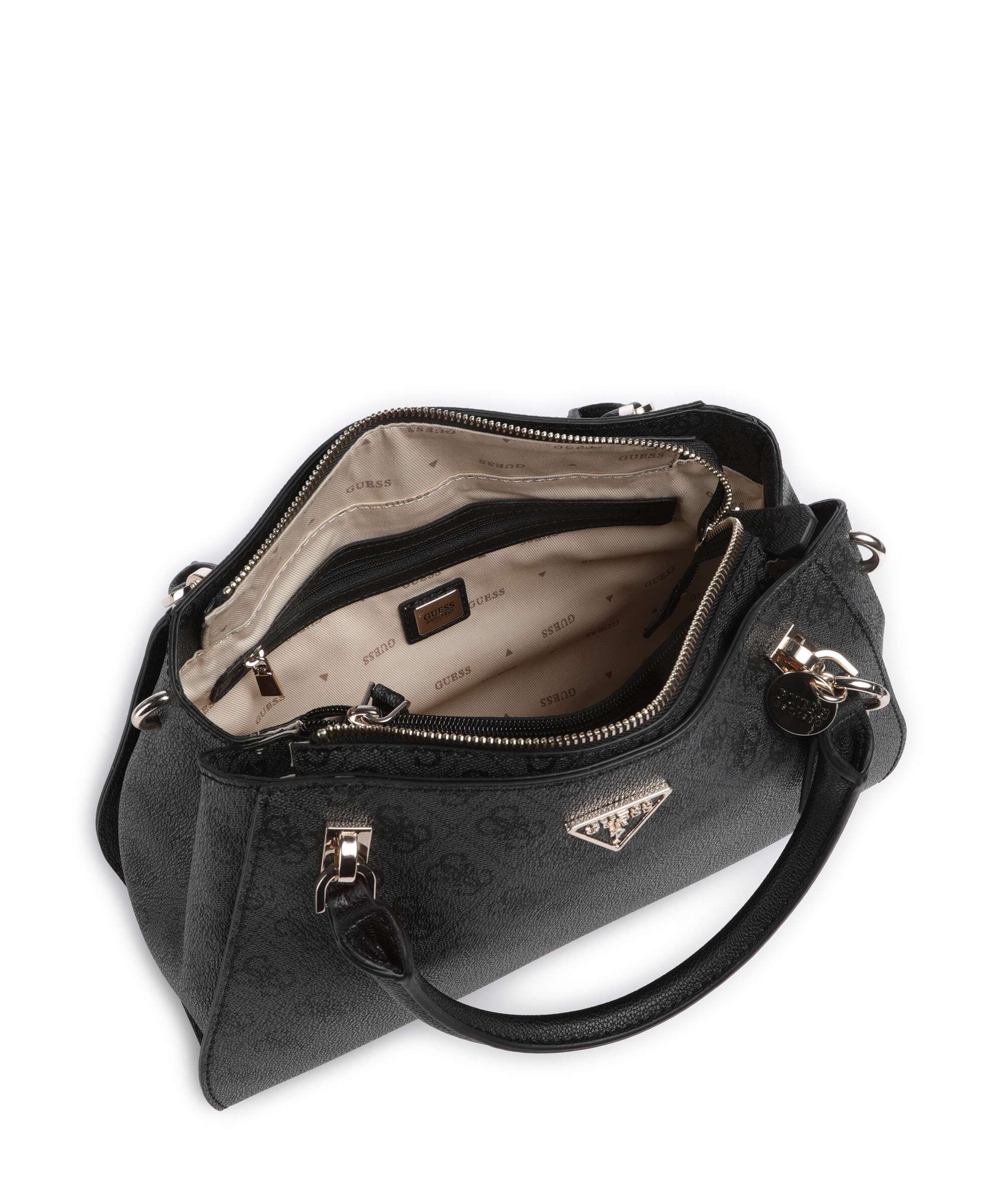 Guess Noelle 4G Basique Logo Handbag coal logo