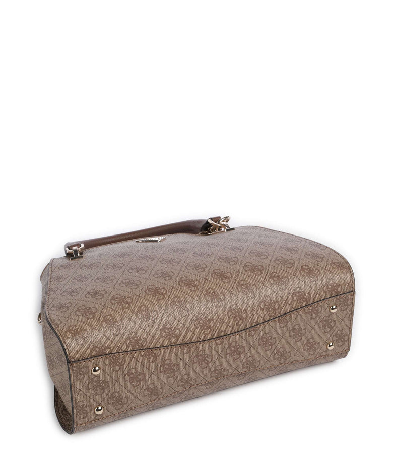Guess Noelle 4G Basique Logo Handbag latte logo/brown