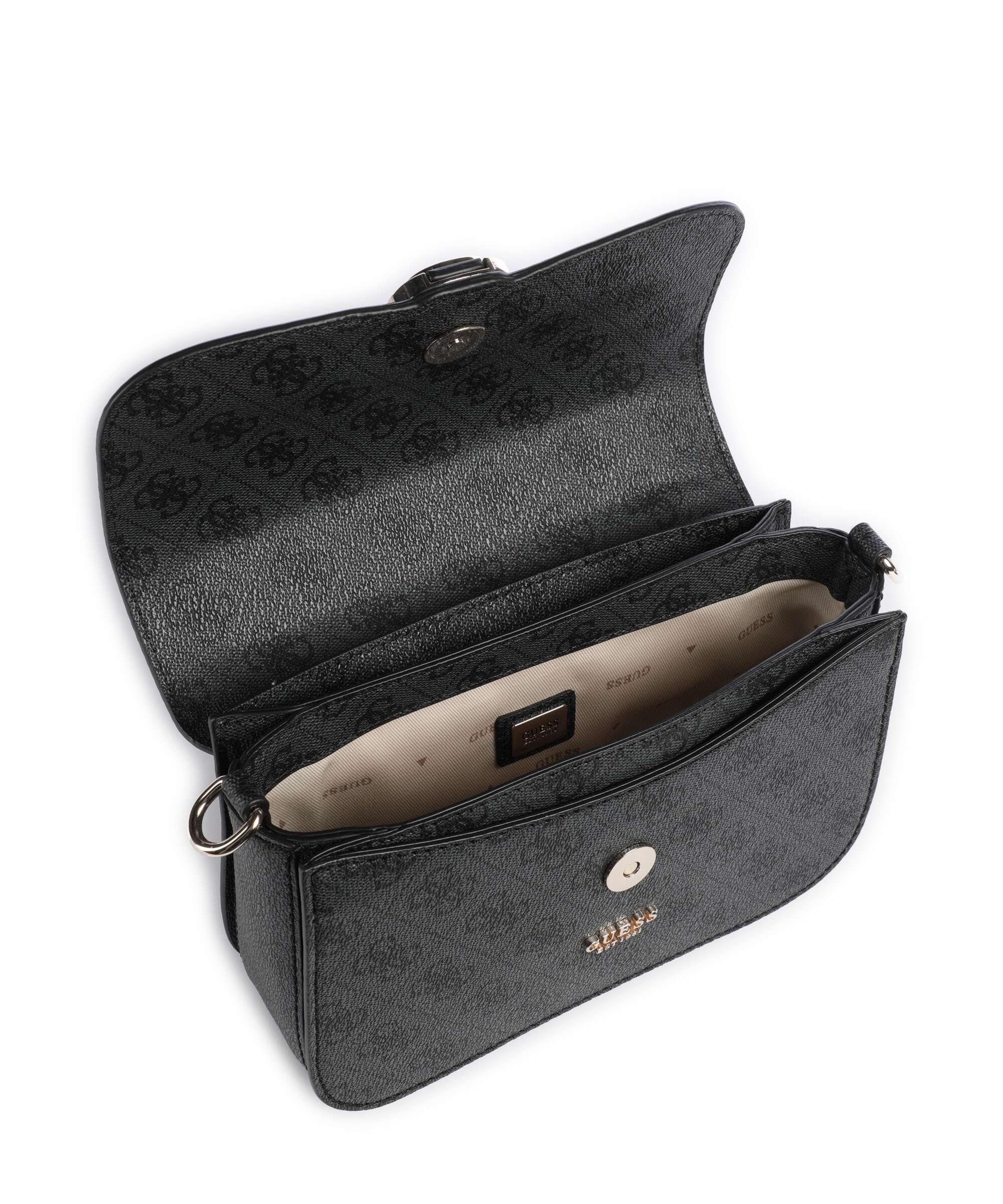 Guess Orlina 4G Logo Crossbody bag coal logo