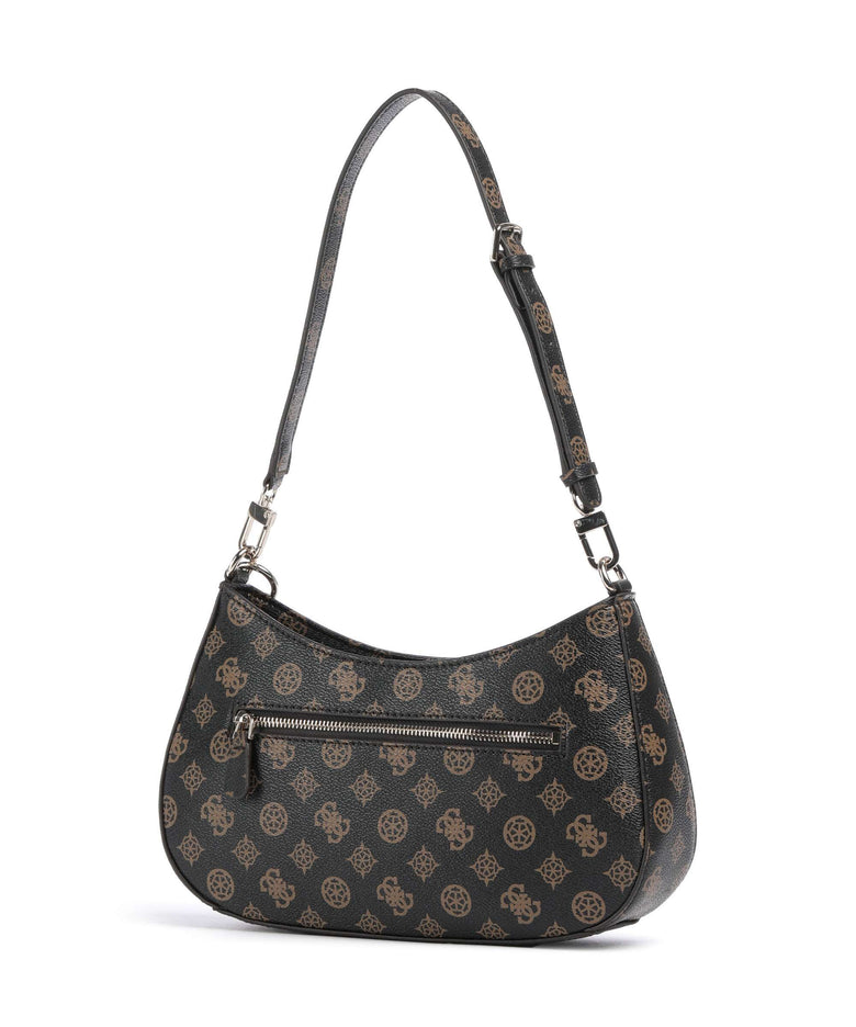 Guess Noelle Printed Peony Shoulder bag mocha logo