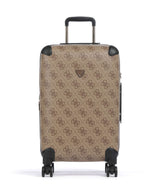 Guess Berta Maxi 4G Walizka na 4 kołach latte logo/brown