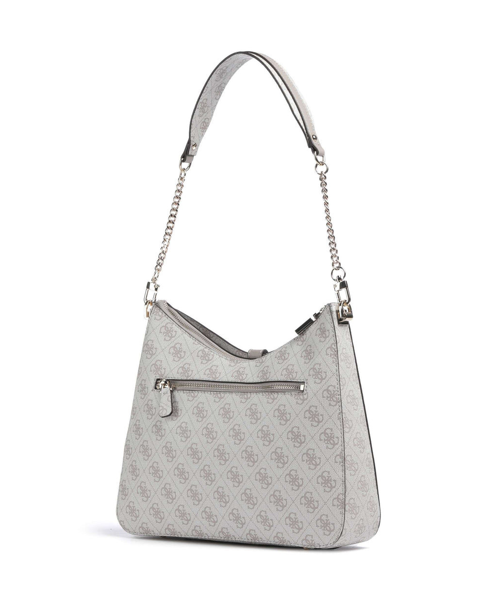 Guess Zamira Shoulder bag dark taupe logo