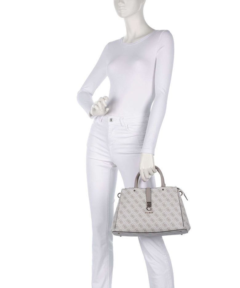 Guess Zamira Handbag dark taupe logo