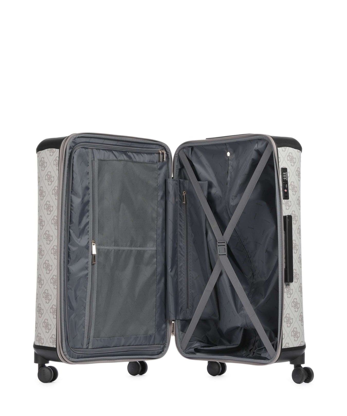 Guess Berta 4G Logo Spinner (4 wheels) dark taupe logo