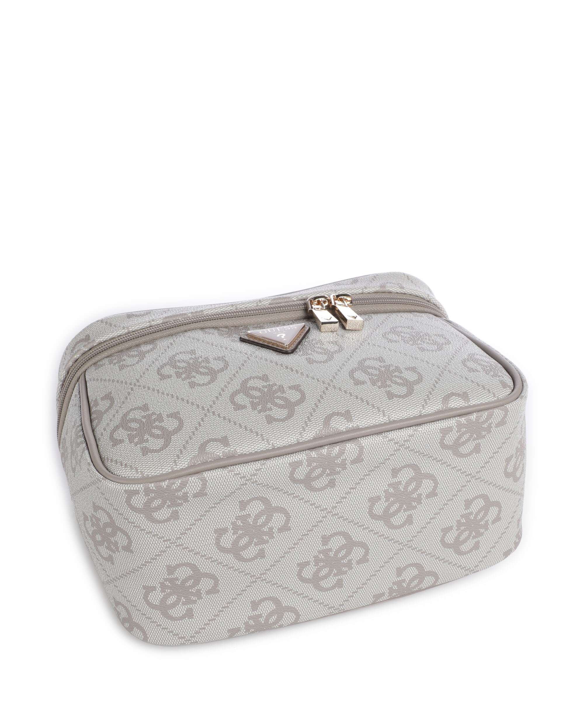 Guess Berta 4G Logo Toiletry bag dark taupe logo