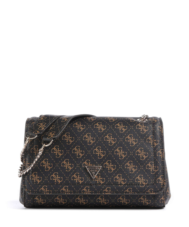 Guess Noelle Q Logo Shoulder bag brown logo