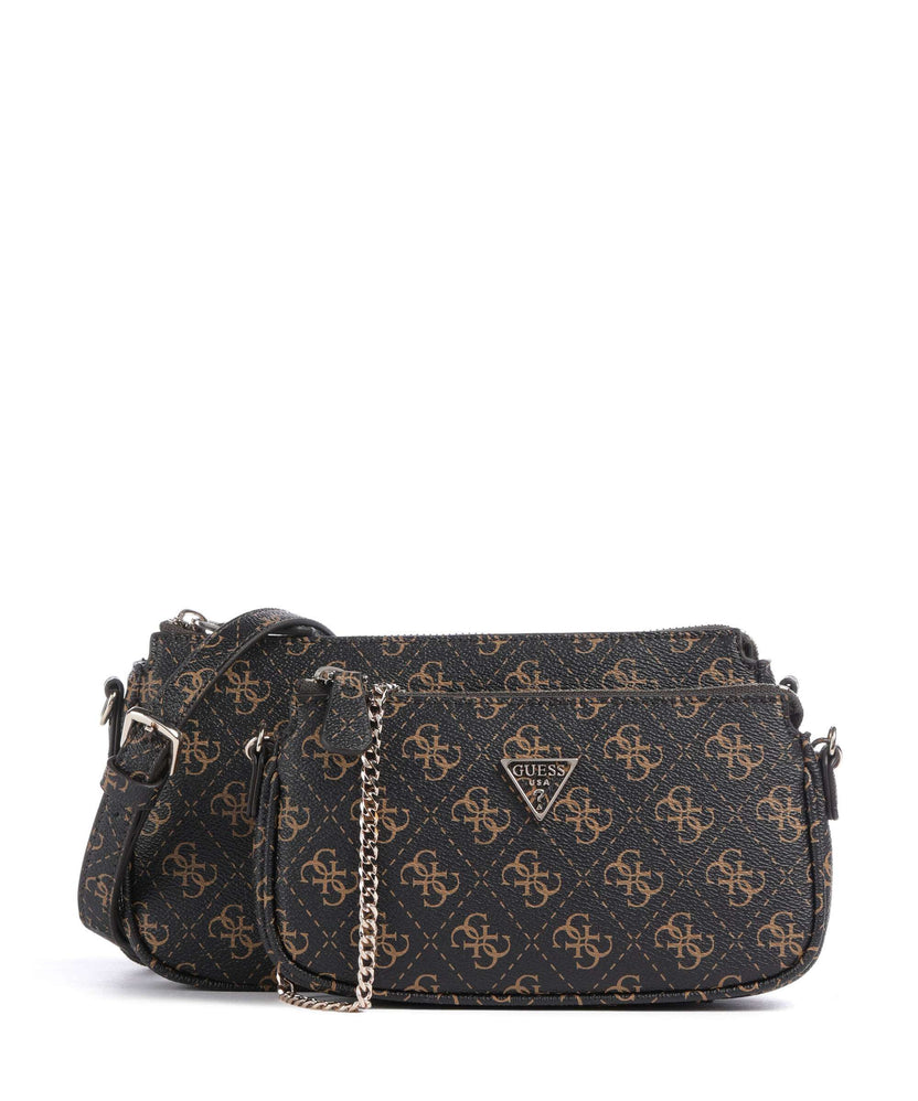 Guess Noelle Q Logo Shoulder bag brown logo