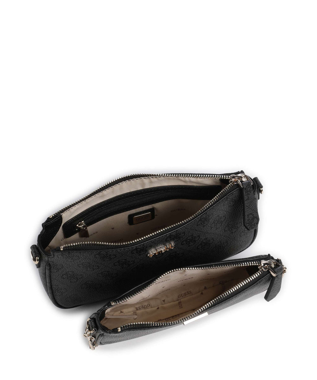 Guess Noelle 4G Logo Shoulder bag coal logo