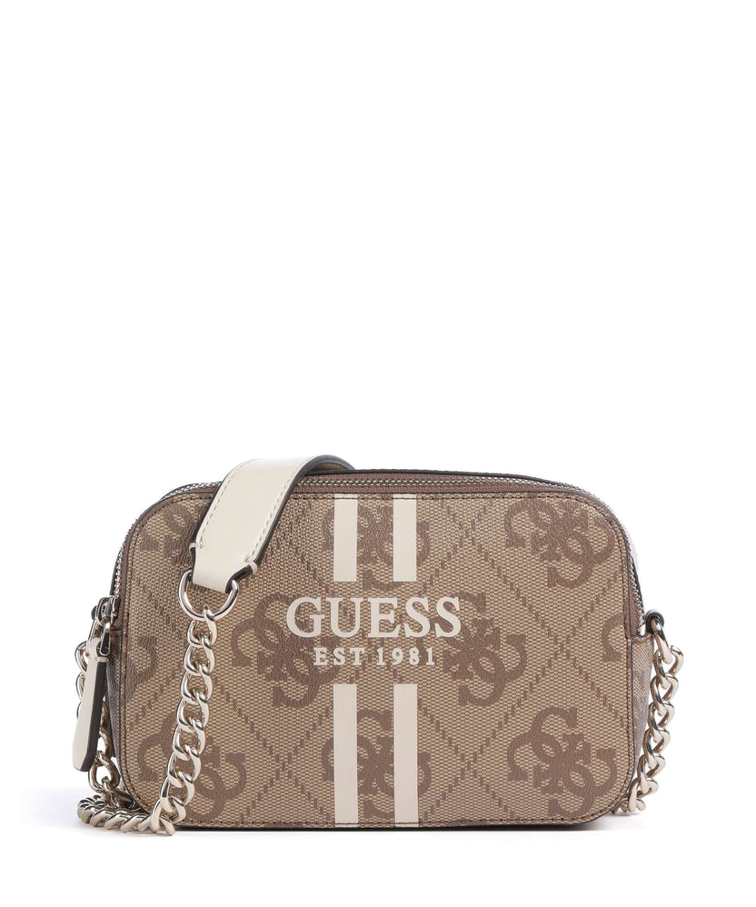 Guess Noelle 4G Logo Crossbody bag latte logo