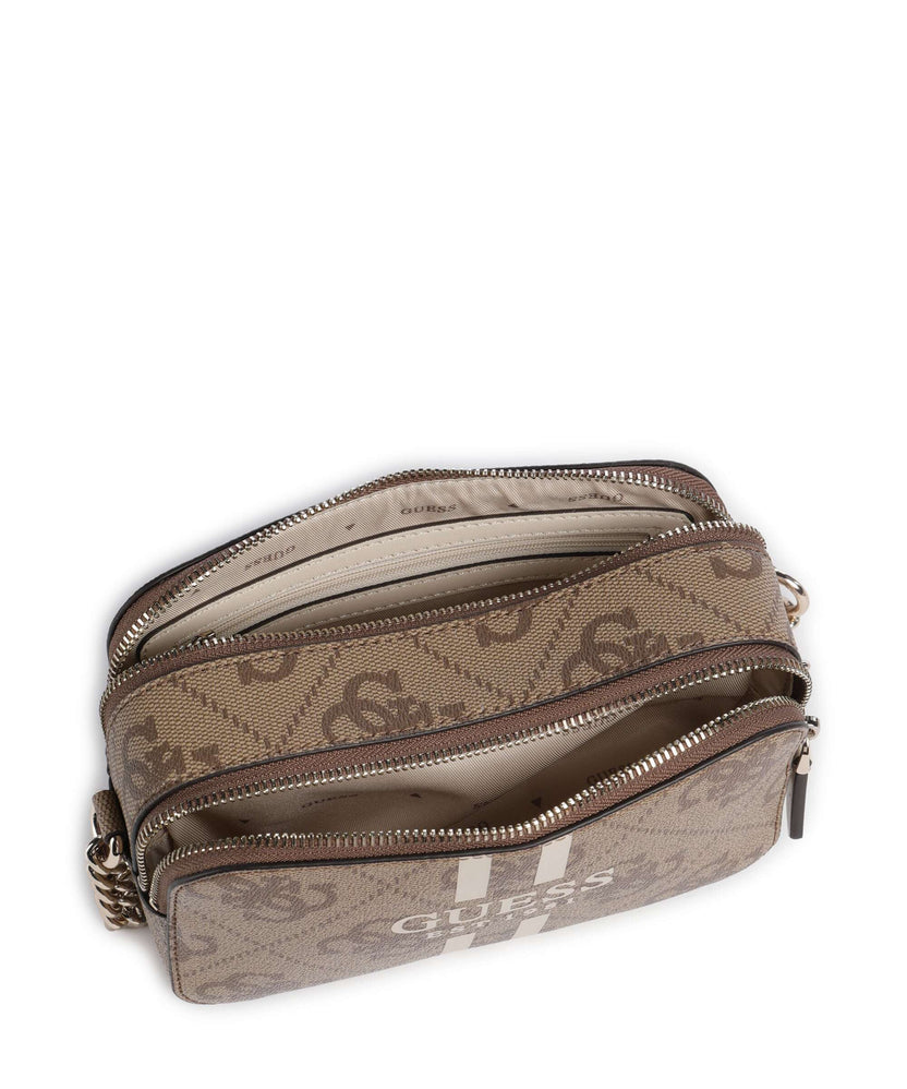 Guess Noelle 4G Logo Crossbody bag latte logo