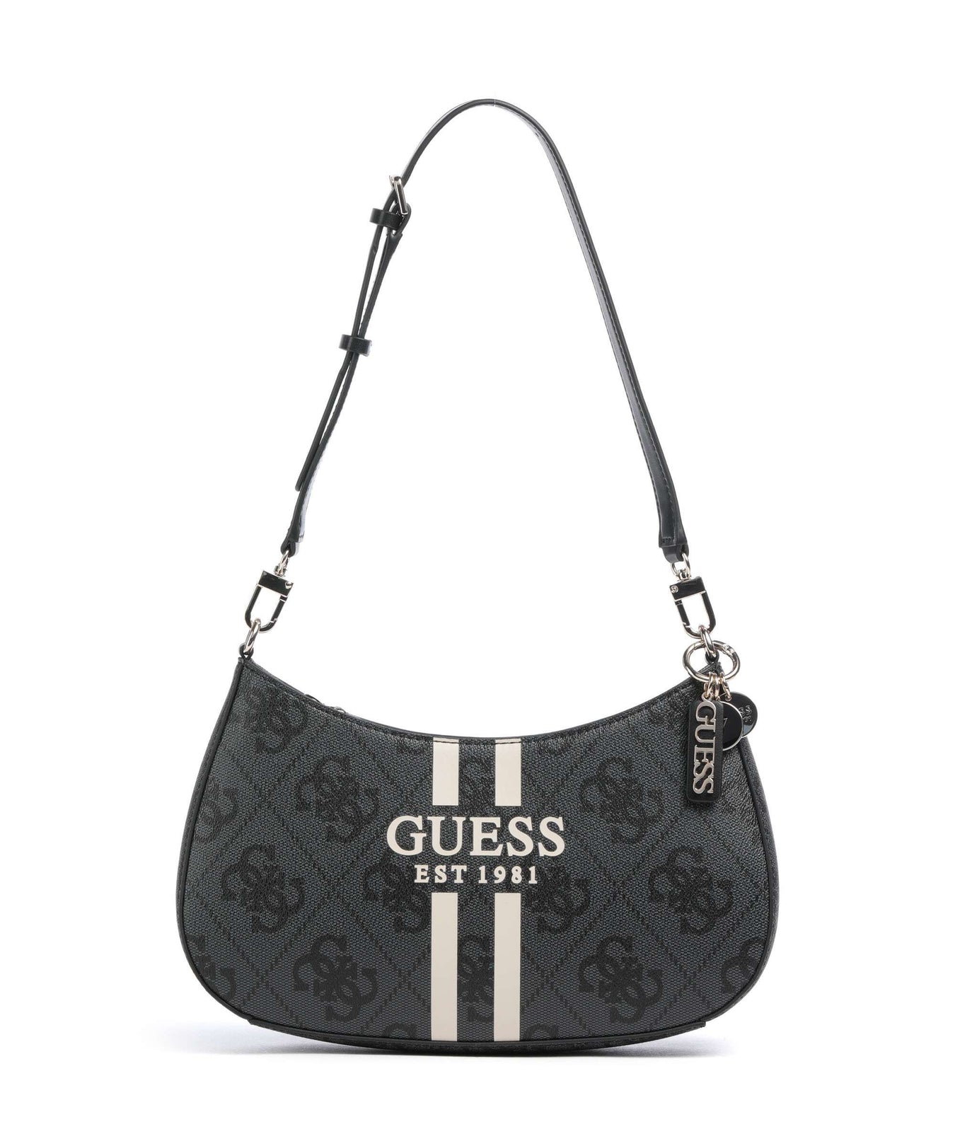 Guess Noelle 4G Logo Shoulder bag coal logo
