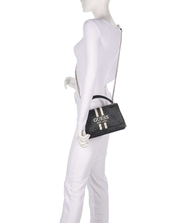 Guess Noelle 4G Logo Shoulder bag coal logo
