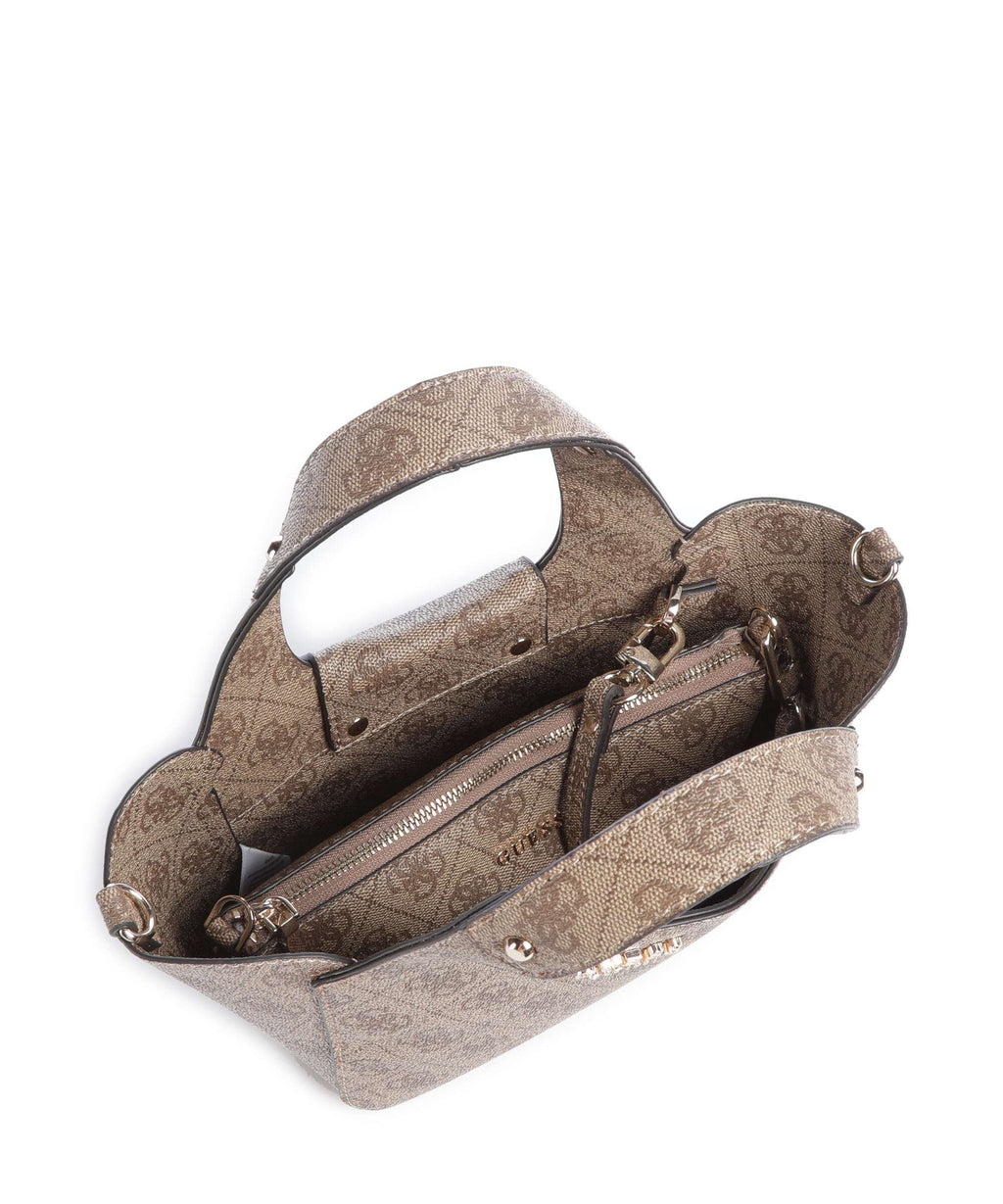 Guess Calista Mini Crossbody bag latte logo