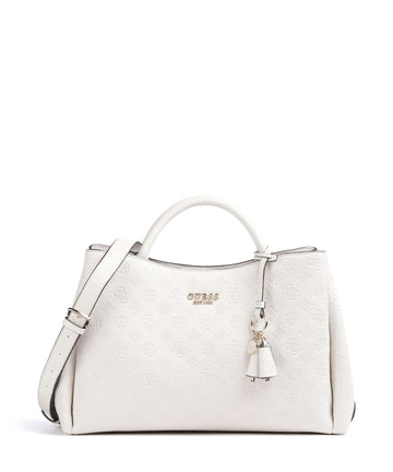 Guess Phoebe Peony Debossed Torebka offwhite logo