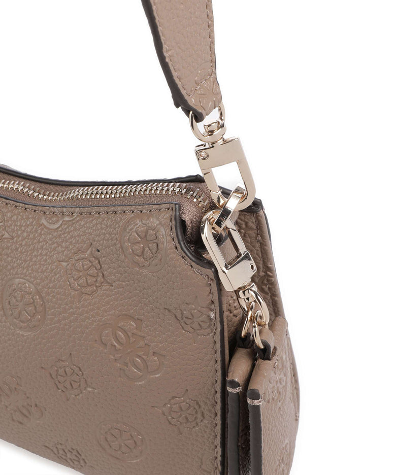Guess Cresidia Shoulder bag dark taupe logo