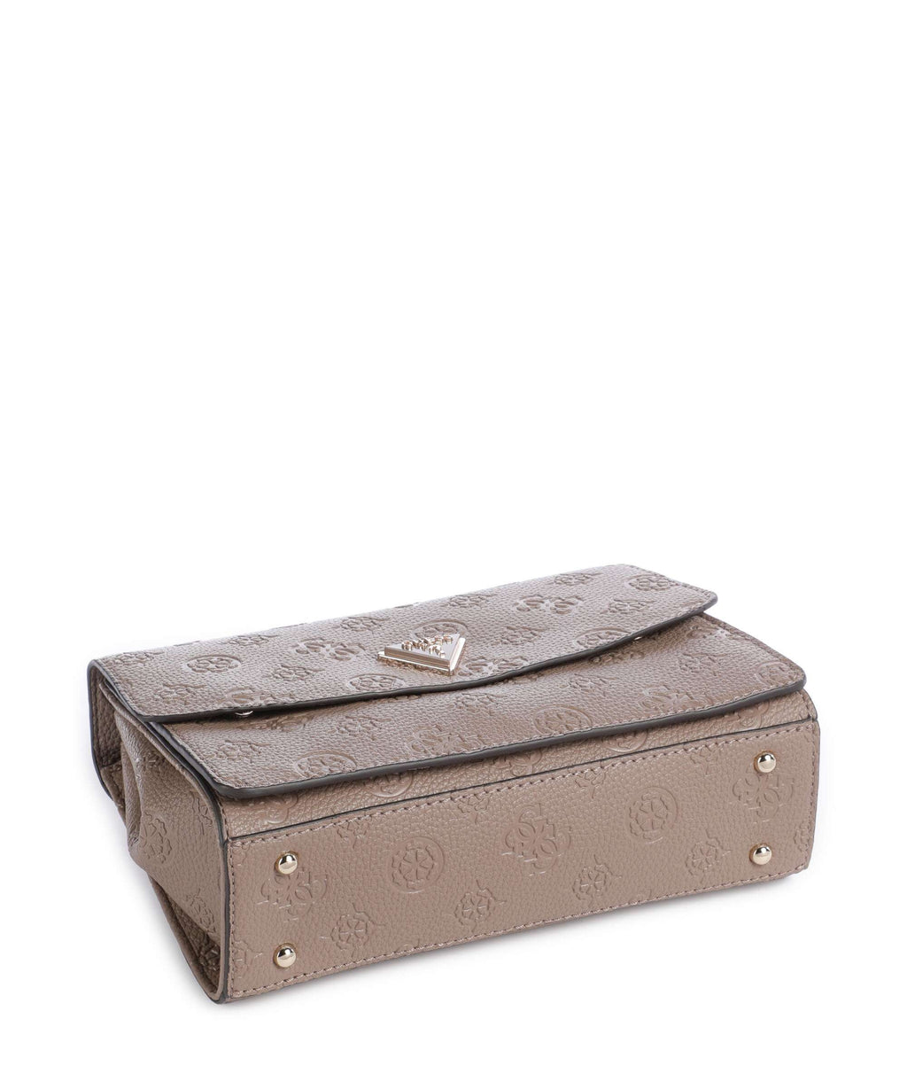 Guess Cresidia Shoulder bag dark taupe logo