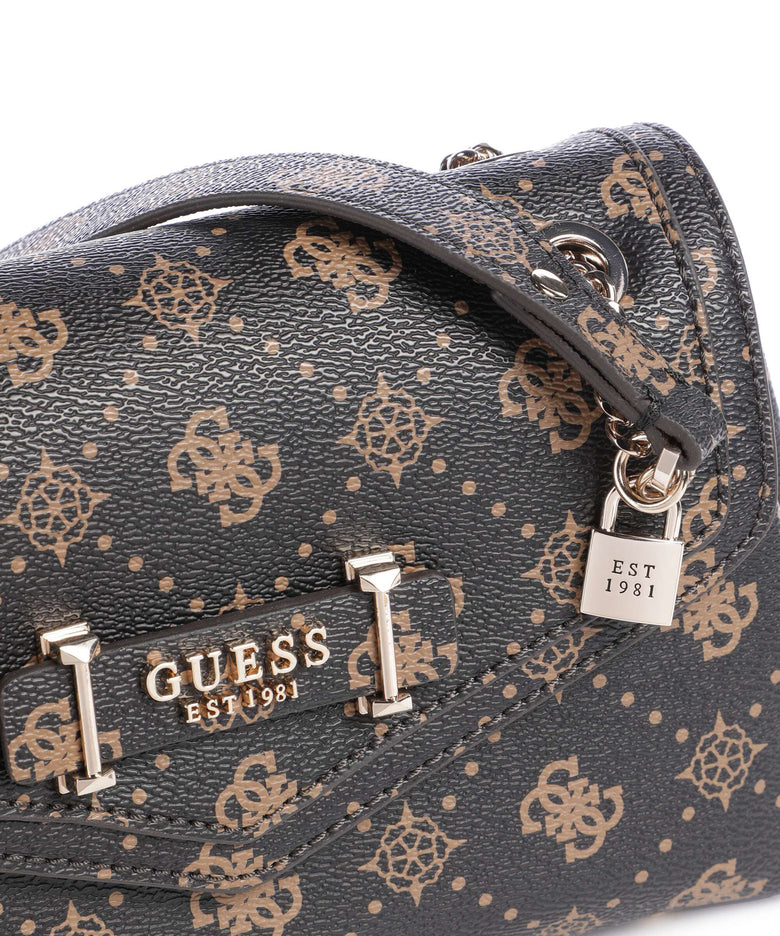 Guess Silia Shoulder bag espresso logo