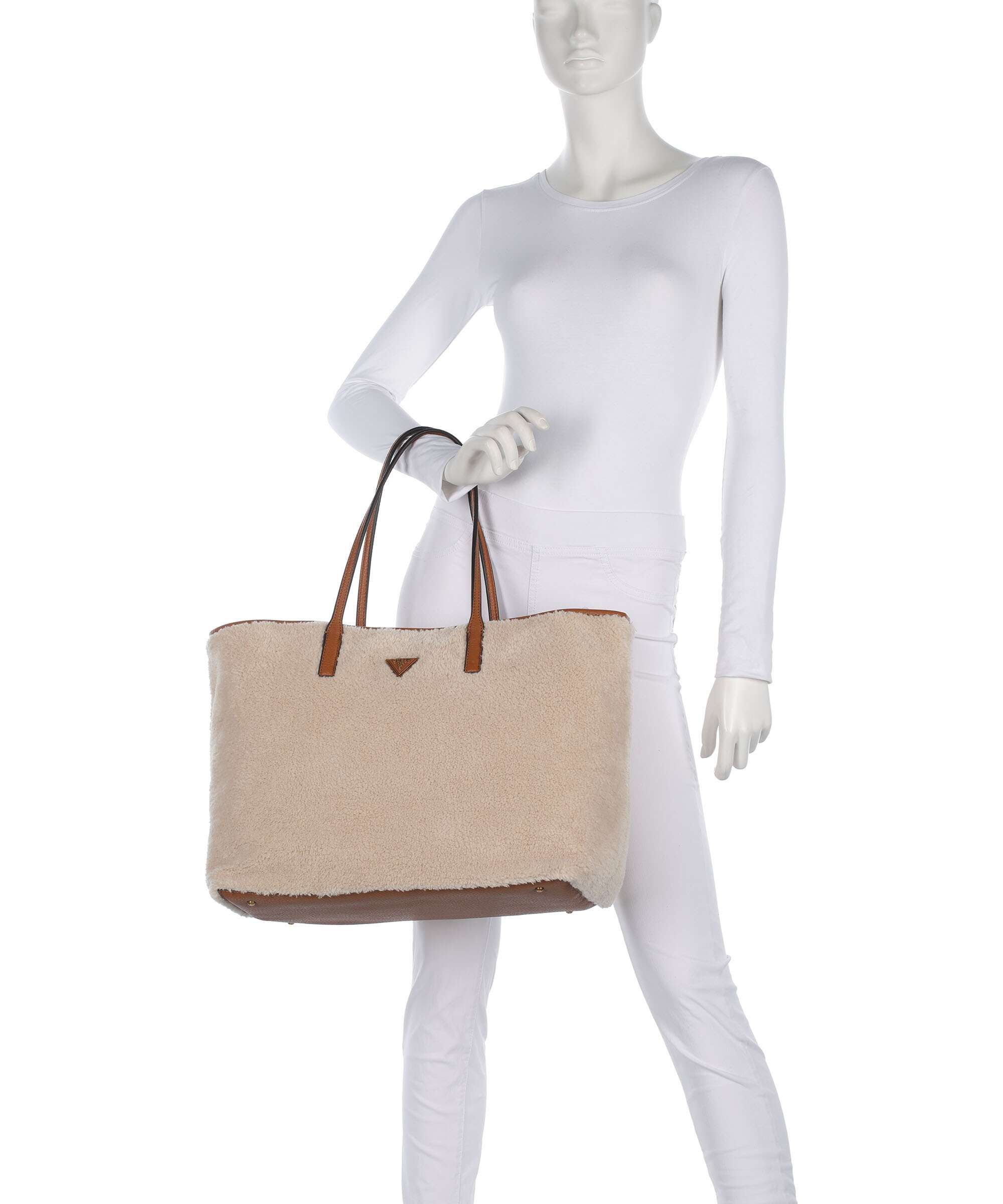 Guess Victtoria Large Tote bag natural/cognac