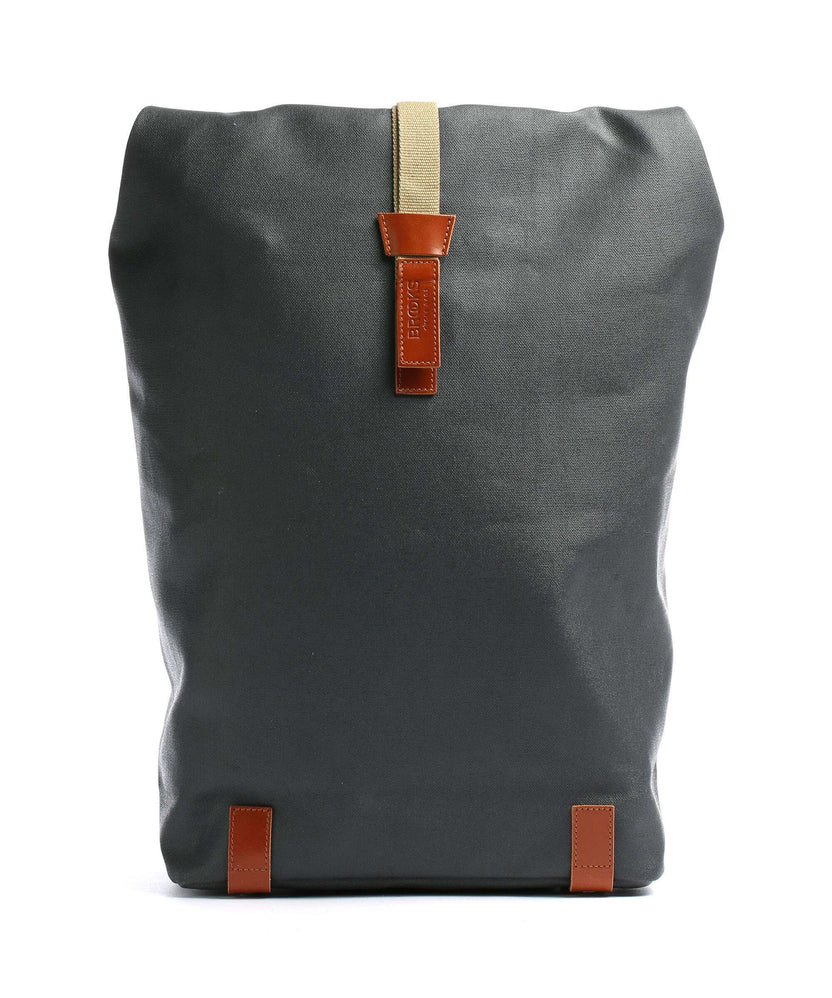 Brooks England Pickwick Cotton Canvas Large Rolltop backpack grey