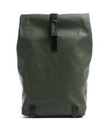 Brooks England Pickwick Cotton Canvas Small Rolltop Backpack forest