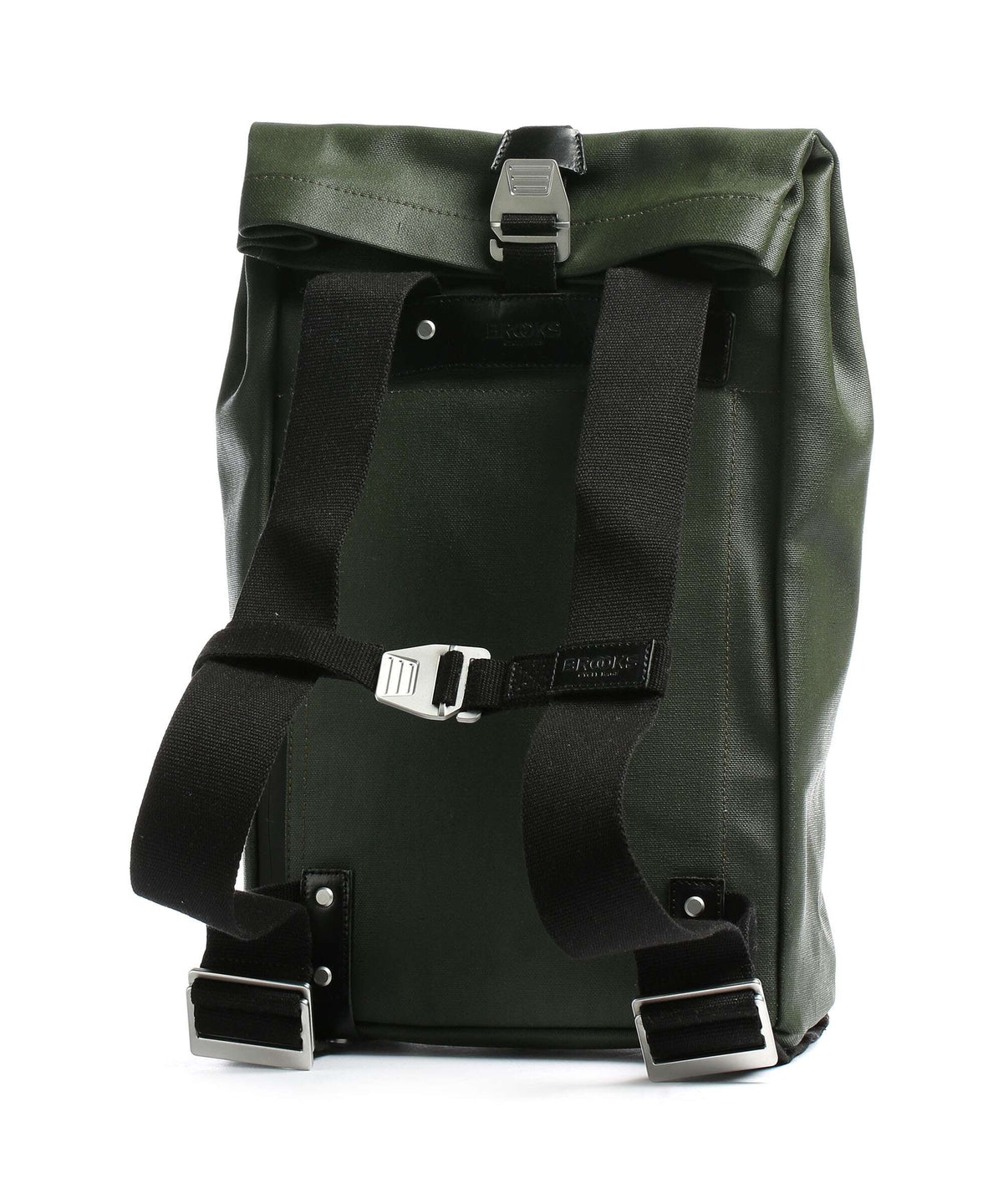 Brooks England Pickwick Cotton Canvas Small Rolltop backpack forest