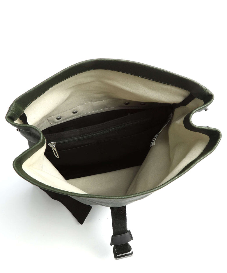 Brooks England Pickwick Cotton Canvas Small Rolltop backpack forest