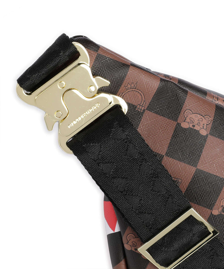 Sprayground Peeking Character Check Belt bag multicolour