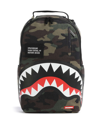 Sprayground Shark Central Camo Plecak green