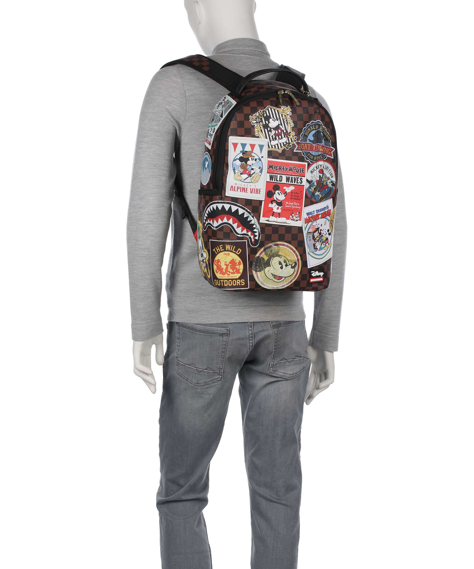 Sprayground Mickey Mouse Global Mogul Backpack brown