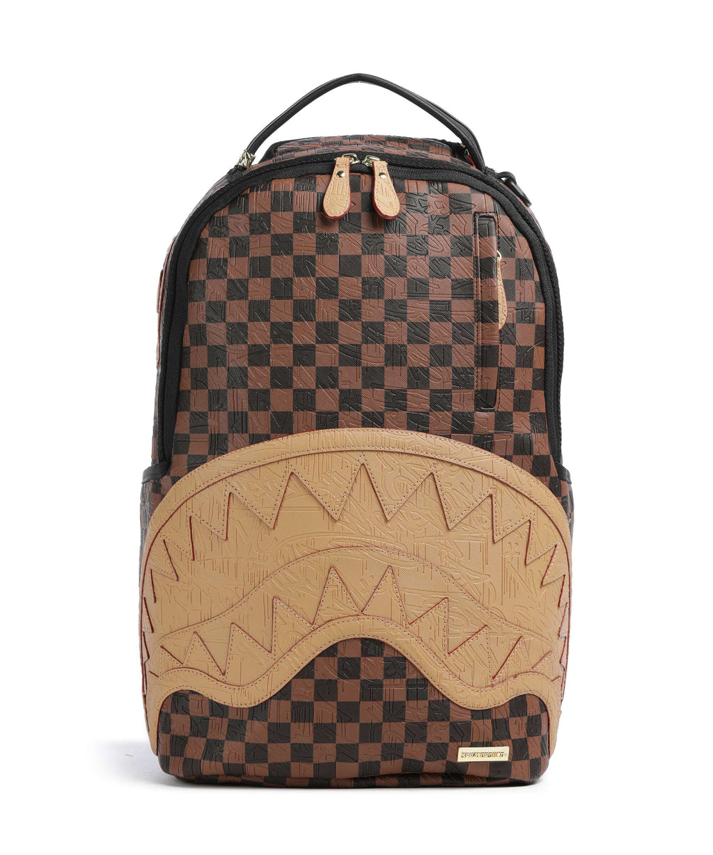 Sprayground Embossed Check Brown Backpack multicolour