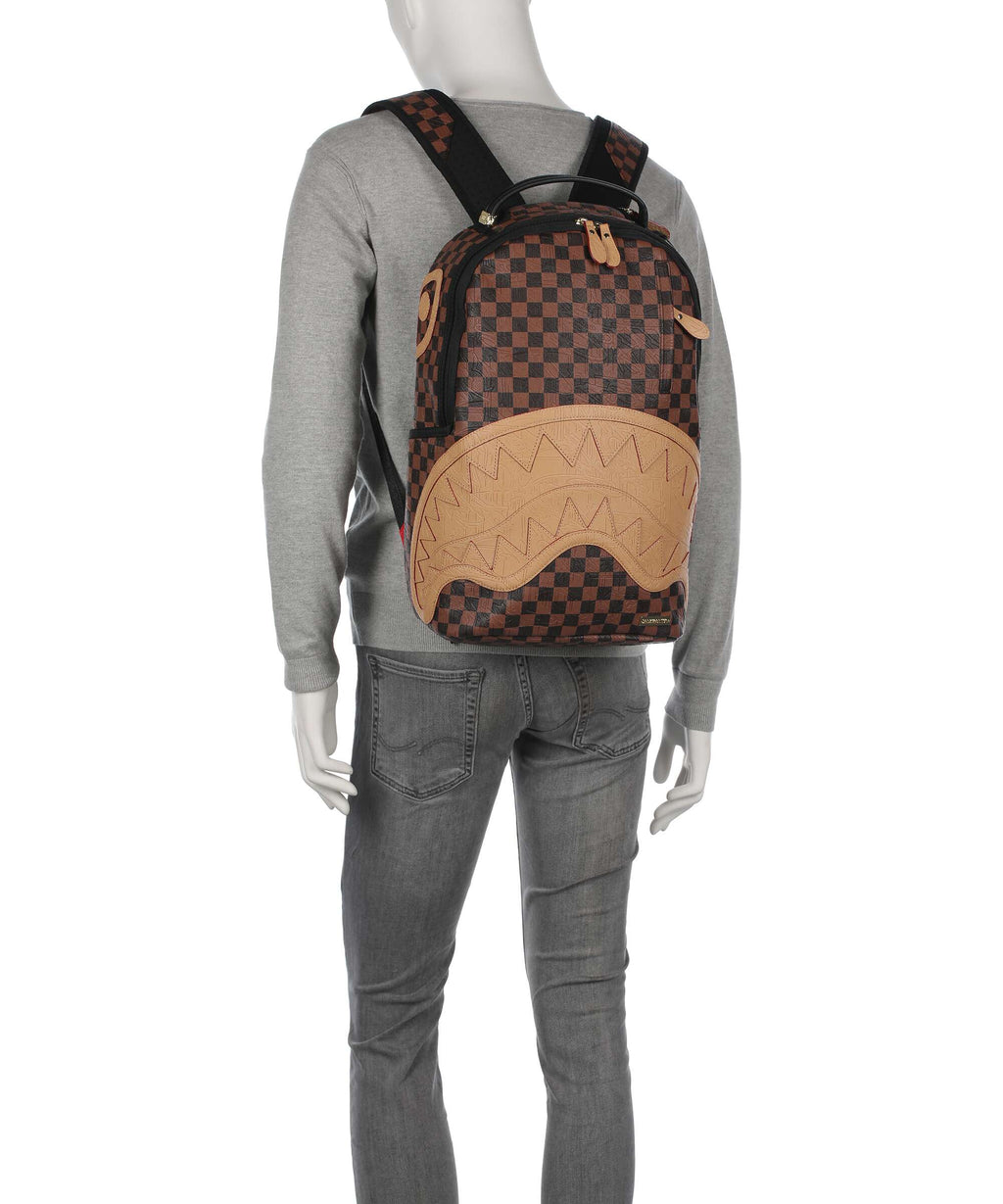 Sprayground Embossed Check Brown Backpack multicolour
