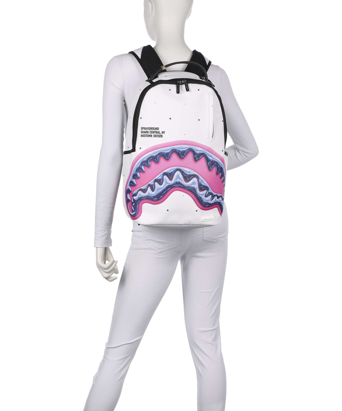Sprayground Shark Central Liquid Chrome Backpack multicolour