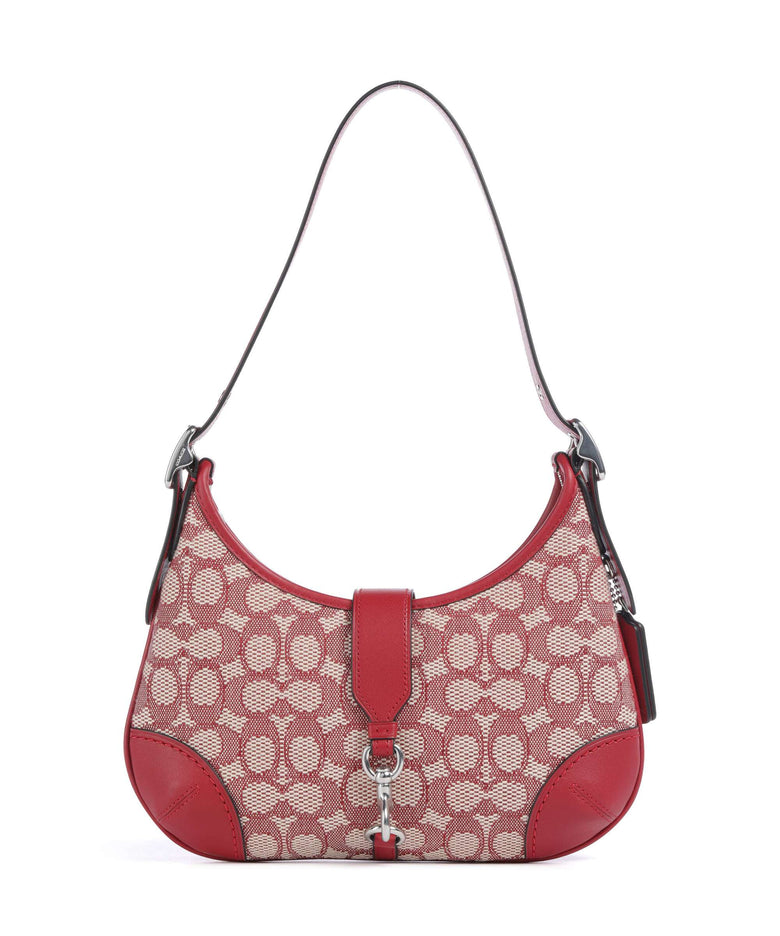 Coach Hamptons Signature Jacquard Shoulder bag ruby/ivory