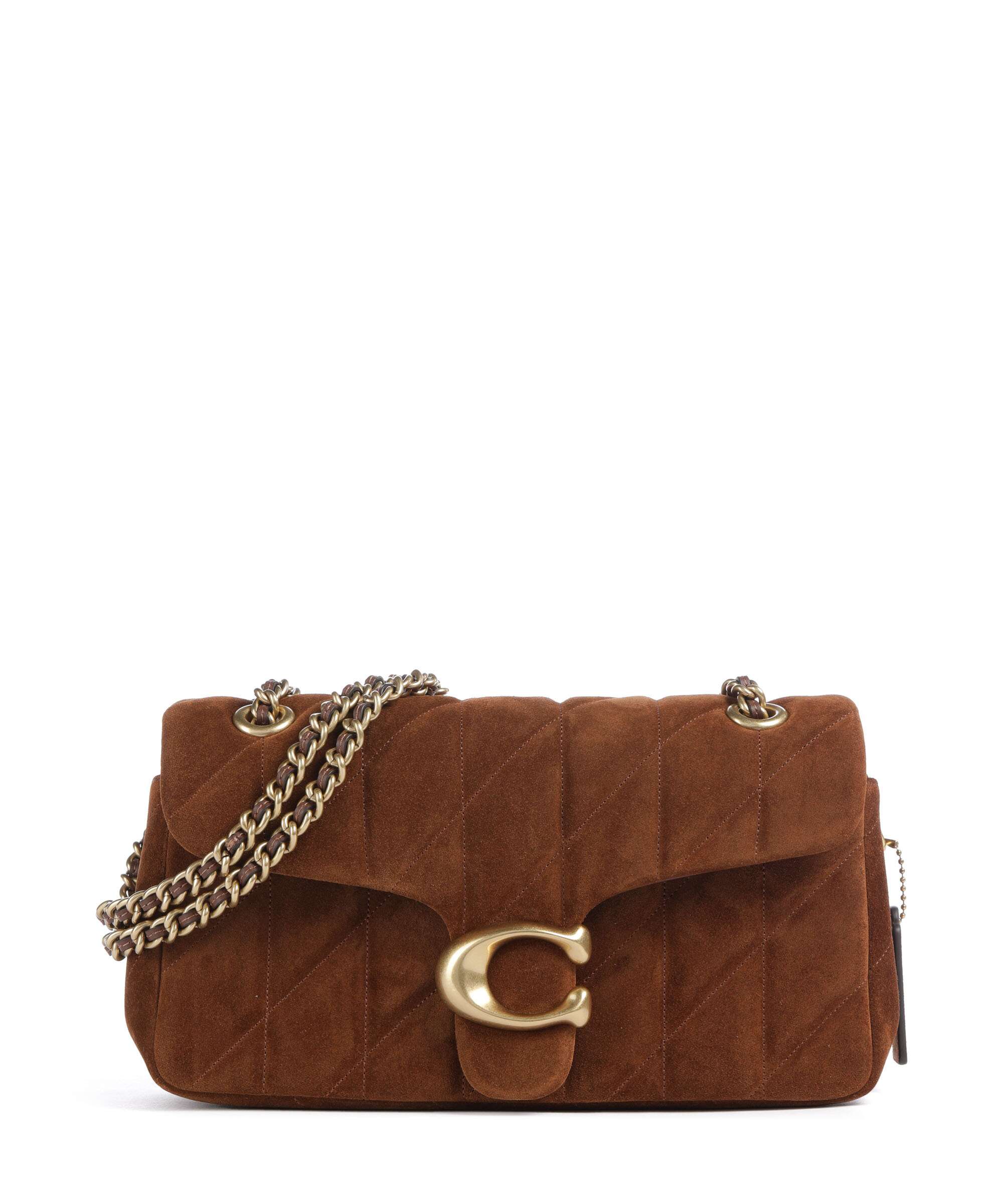 Coach Tabby Quilted Suede 26 Shoulder bag warm brown