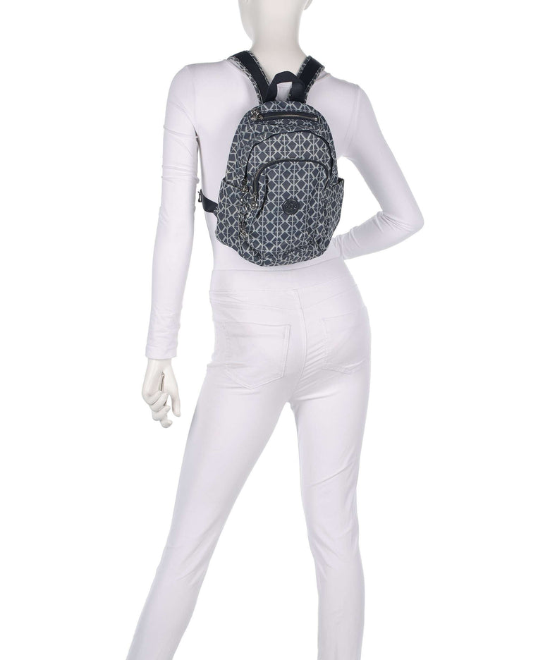 Kipling Elevated Delia Mini Backpack navy sign