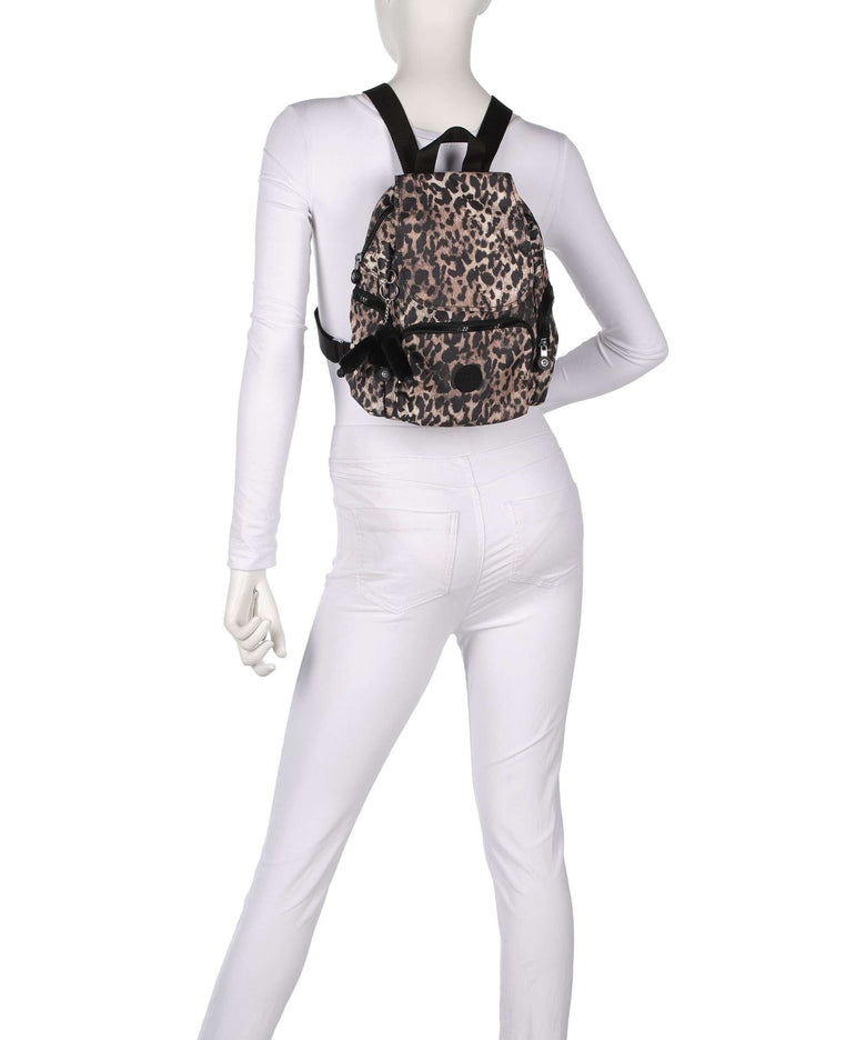 Kipling Basic City Zip Mini Backpack wild leopard